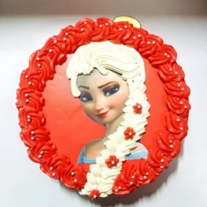 Frozen Elsa Red Cake