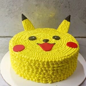 Pikachu Yellow cream cake