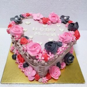 Floral Heart shape cake