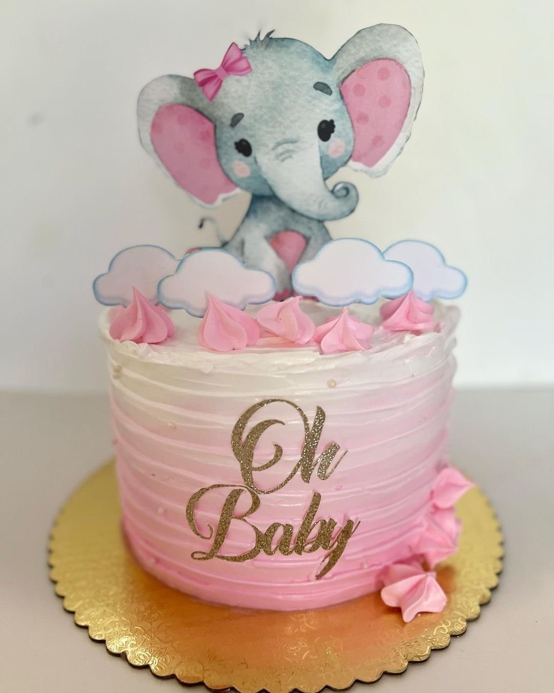 Welcome Baby Elephant Cake
