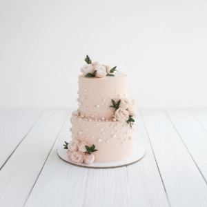 Elegant Pink Two Tier cake