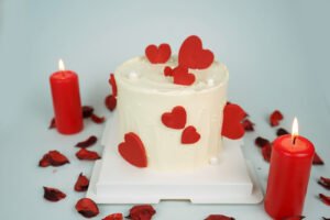 Raining Hearts Cake
