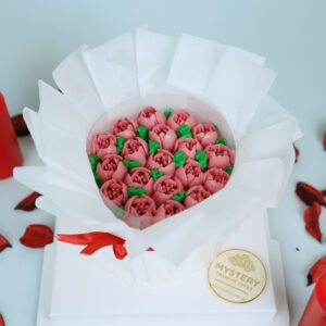 Cream Flower Bouquet Cake