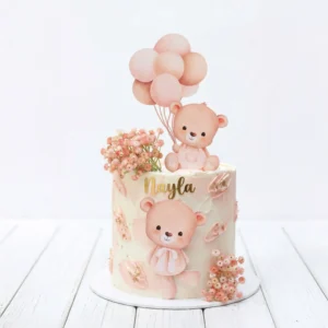 Cute Pink Teddy bear Cake