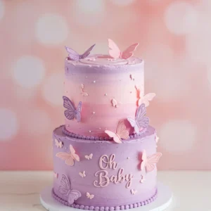 Two Tier Butterfly Cake